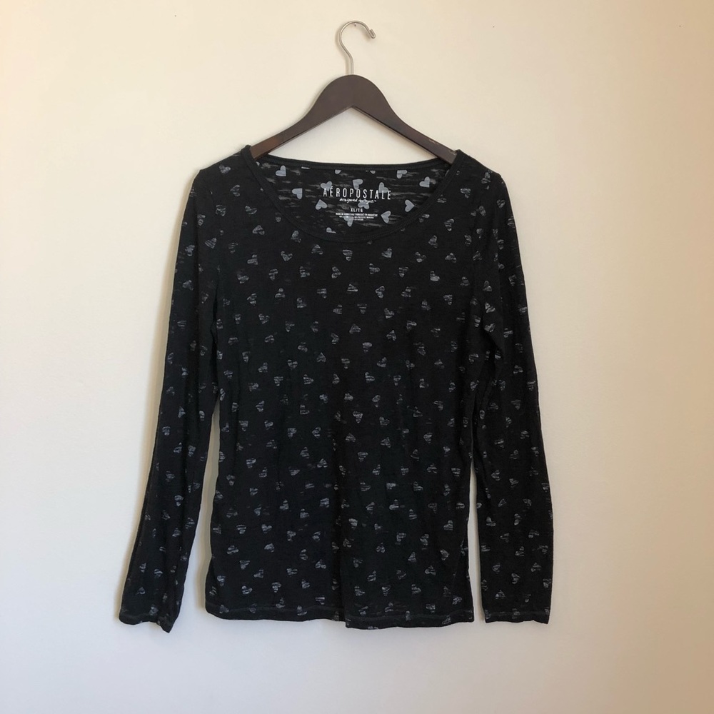👚Aeropostale LS Heart Tissue Tee